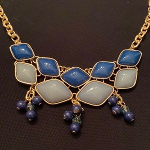 Talbots Shades of Blue Beaded Necklace
